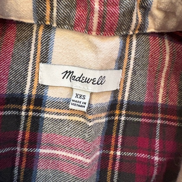 Madewell flannel button up top - Picture 3 of 3